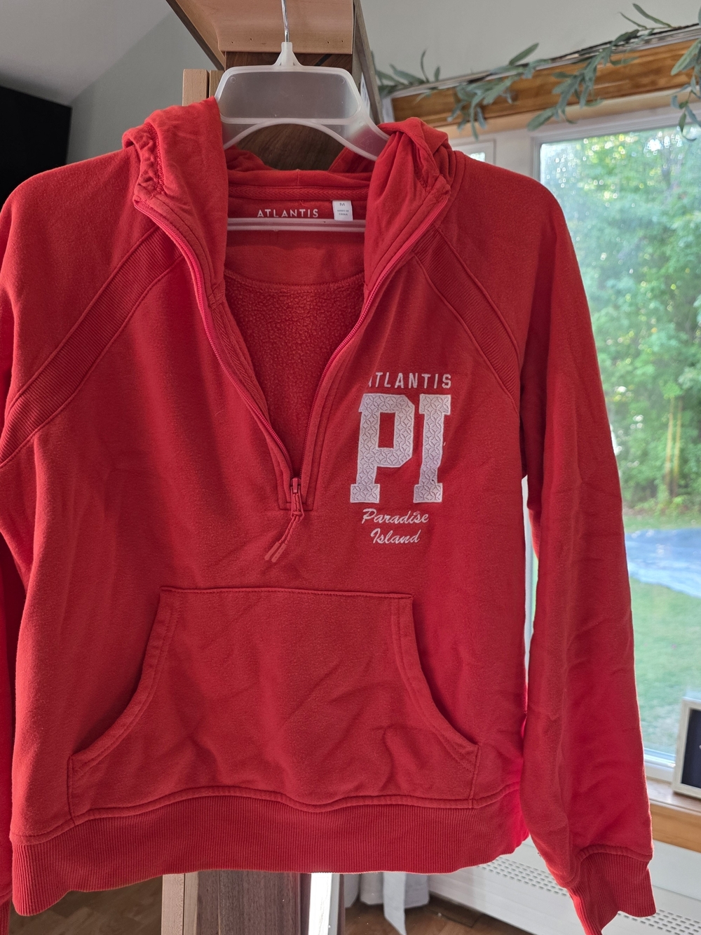 PI Red Half-Zip Hoodie Pullover
